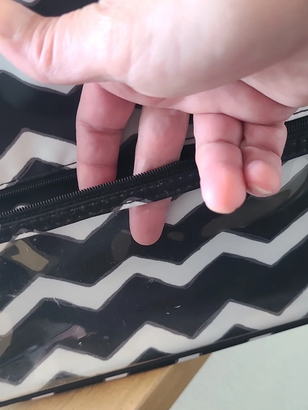 thirty-one Black and White Chevron  Tote